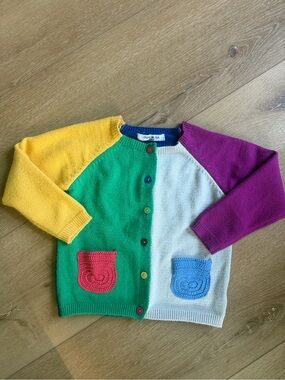 Colorblock Kids Cardigan Sweater - Multicolor